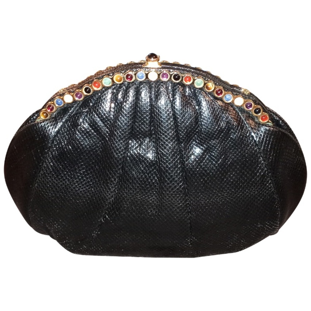 *VINTAGE* Judith Leiber* Lizard crossbody clutch purse